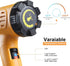 1800W 122-120250- 650Fast 4 Nozzles Paint(5.2FT) SEEKONE Heat Gun Heating Heavy Duty Hot Air Gun Kit Variable