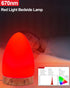 670nm Red Light Night Light Lamp for Sleep, Red Nightlight Desk Lamp with Zero Blue Light Multi-Color and Brightness