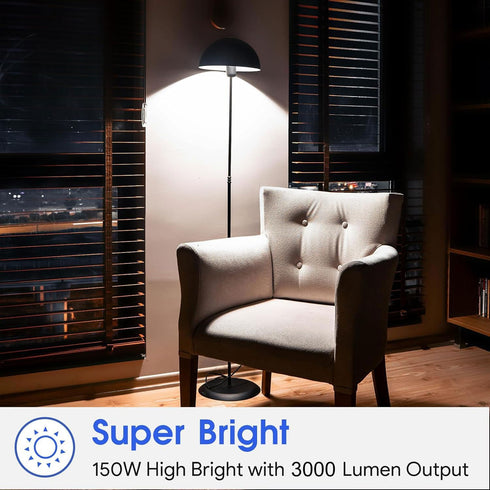18W Bulb, A21 Dimmable Bulb, 2,5000 3000 150-200 5000K E26 Bulb, 4-Pack Super Bright LED LED Light Stable Heat