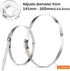 MIAHART 6 Inch Adjustable Hose Clamp, 304 Stainless Steel Duct Clamps Worm Gear (Pack of 6, 141mm-165mm)