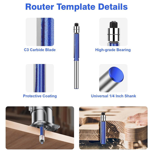 2 R10, R15, R20, R25, R30, R35, R40, R50 SUNJOYCO PCS Router Corner Radius Templates, Aluminum Alloy Radius Jig Router