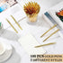 Fuutreo 100 Pack Gold Metallic Slim Ballpoint Pens, Retractable Christmas Ballpoint Pen with Black Ink
