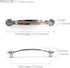 JETLAND 2-Pack, 5" PW6738CR127 Cabinet Drawer Crystal Pulls, Chrome with Clear Glass, Hole Centers, Shining Daisy
