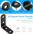 16Pcs 1.57 1.57 Inch 90 Bonsicoky L Bracket Right Angle Corner Brace, Stainless Steel x Joint Right Angle, Black Degree