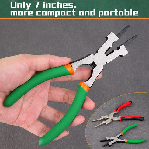 SPEEDWOX 7 Inches MIG Welding Pliers, Multi-Function Tools with Measurement Holes, Welding Hammer & Supplies