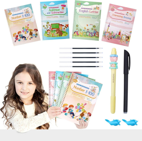 CosyCorner (5) Magical Handwriting Workbooks Handwriting Practice Magic Copybook, Handwriting Aid Magic Pen Reusable