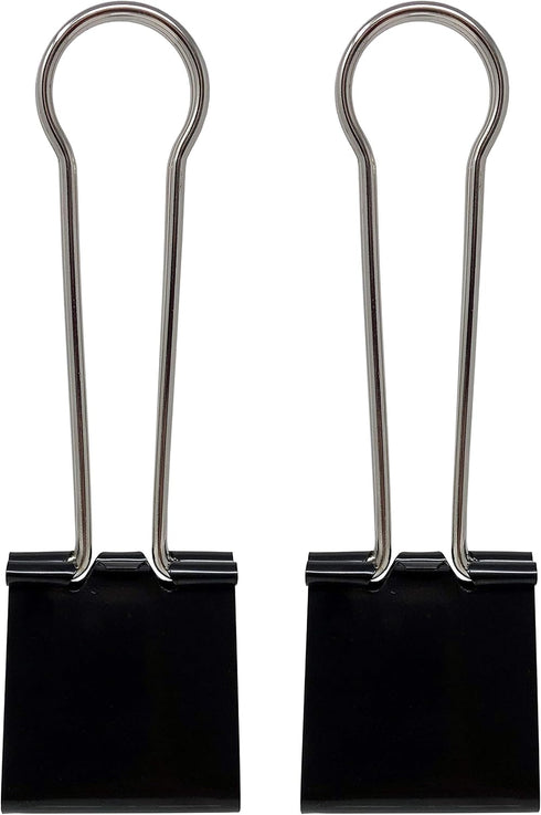 Super Extra Large Binder Clips, Black, 2-1/3in (2-Pack)