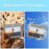 ID Badge Holder with Plastic Clip, Double-Sided Transparent Windows Horizontal Hard Grey Plastic Case for Office School