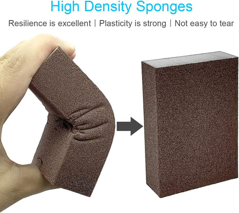 8 PCS Sanding Sponge Assortment, 2 PCS Each of 120, 220, 320, 400 Grit - Coarse Medium Fine Sanding Block