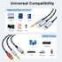 3.5mm Adapter,(3 1 MP3 HDTV(10FT) to RCA Cable, Lightning to RCA Male to Aux Audio Adapter HiFi Sound Headphone Jack