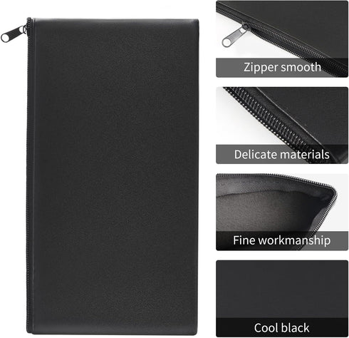 HOMESAN 11x6.1 Inch, 2 Cash Bags with Zipper, Money Bag,Cash Bag,Money bags with zipper for cashBank Bag - Pieces