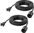 Cable Matters 2-Pack Plug in Hanging Light Cord with Switch - 15ft,