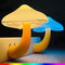 Sensor LED Mushroom Night Lights - 2Pack Plug into Wall 7 Color