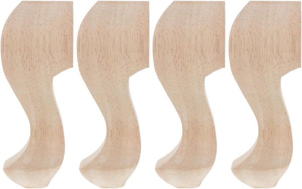 4pcs European Style Solid Wood Carved Furniture Replacement Legs for Coffee Table