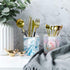 WAVEYU Marble Pattern Pen Holder, Durable Ceramic Pencil Cup for Desk Organizer, Makeup Brush Holder (Blue Marble)