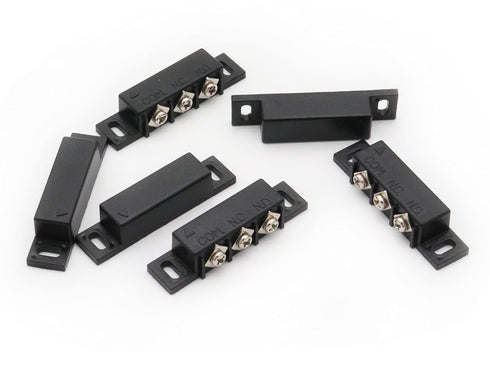 LBY 3 Sets Magnetic Reed Switch, Normally Open/Closed Contact Switch, Personal Gap Alarm with Screws
