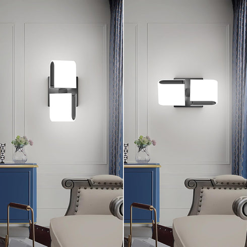 6000K Aipsun Black Wall Sconces Hardwired Modern LED Sconces Wall Lighting Indoor Wall Sconce for Living Room Hallway