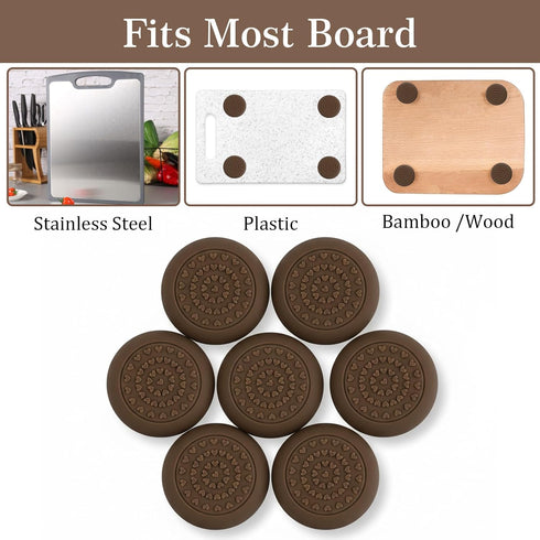 Neyauo 8Pcs Furniture(4cm/1.57in) Anti-Slip Cutting Board Stabilizer Pads - Self-Adhesive Rubber Feet for Cutting Board