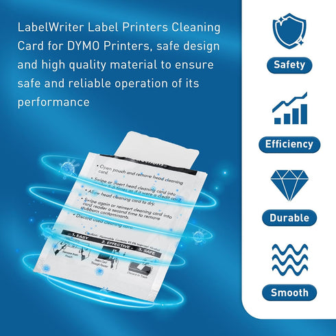 Replacement LabelWriter Cleaning Cards for DYMO Printers, 60622 Thermal Card Fits Dymo 300,310,315,320,330,400,450,10pcs