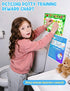 PCTCSHQ 25 8 560 Pcs Potty Training Chart Themes Potty Training Reward Chart with Stickers Develop Toileting Habit