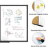 XBoard Magnetic Whiteboard 36 x 24 - Combo Dry Erase Board/Cork Board with Black Aluminum Frame, Colorful Push Pins