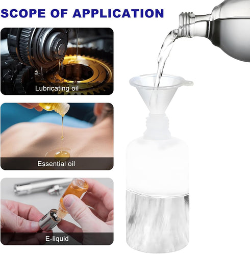 Gdnecad 3PCS 20ML Needle Tip Glue Bottle, Precision Tip Applicator Dispenser Bottles with Mini Funnel, Plastic