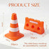 60/100 Pack 1 Inch Setups Orange Mini Traffic Cones and Miniature Fence Barricade Signs(Requires Assembly).Perfect as