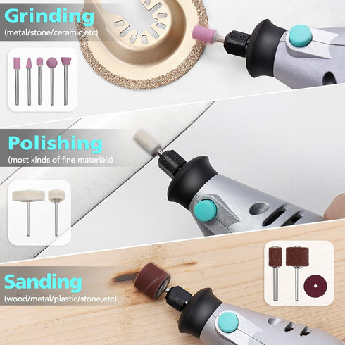 XSSIVE 160W 195pcs 3D Rotary Tool Kit with Accessories, Variable Speed, Corded Electric Multifunctional Tool For DIY