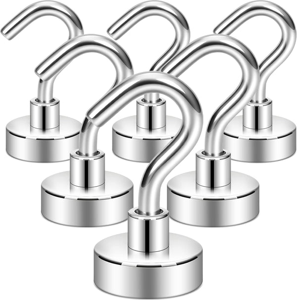 Neosmuk Heavy Duty Magnetic Hooks - 30lb+ Magnetic Hooks for Cruise Cabins, Refrigerators, Grills, and Travel