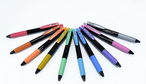 Zebra Pen Sarasa Clip Decoshine Retractable Gel Pen, 0.5mm Fine Point, Assorted Metallic Gel Ink, 9-Pack (49009)