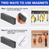 MIKEDE Neodymium Magnets, 5 Pack Black Super Strong Waterproof Heavy Duty Magnets with Adhesive Backing - 60x10x3 mm
