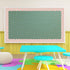 Whaline 98.4ft Retro Groovy Bulletin Board Borders, Pink Green Checkered Flower Die-Cut Trim for School Classroom