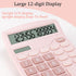 Desktop Calculator, Battery and Solar, Big Buttons Easy to Press for Office, Large Display