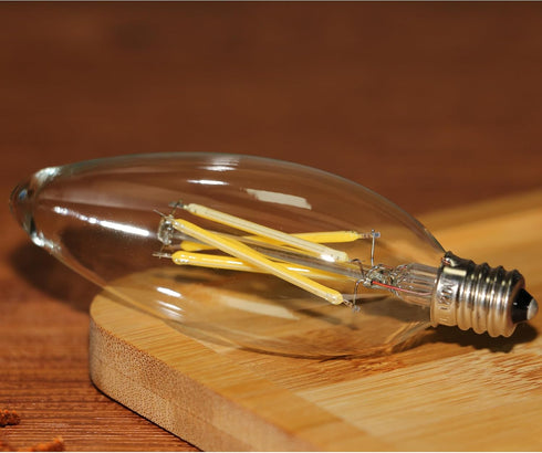6 Pack E12 Bulb 40 Equivalent,4W 5000K Bulbs, B10 C32 Bulbs Candelabra LED Watt Type B Daylight White Light LED