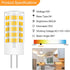ZHENMING G4 LED Bulbs, 110V-130V, G4 Bi-Pin Base Spotlight Lighting, Dimmable 5W Warm White 3000K, Pack of 4