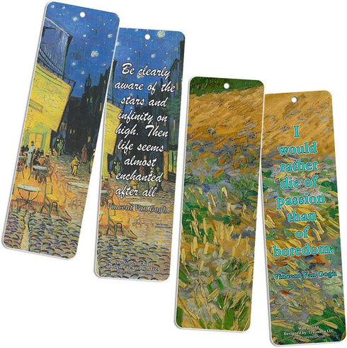 Loving Vincent Van Gogh Inspiring Quotes Bookmarker Cards, 36-Pack, Cool Classical Painting Art Print