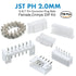 JST PH 2.0 mm Pitch 5-Pin/6-Pin/7-Pin Electronic Connector Kit, 90 Sets/730 Pieces Wire-to-Board Adapter