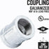 PIPE DÉCOR 3/4 in. Galvanized Malleable Iron Coupling, 8 Pack for DIY Furniture & Plumbing