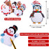 30 Pieces Christmas Notepad Winter Theme Self Sticky Notes Holiday Memo Notes for Work Study Decoration Present, Christmas Elements 5 Styles