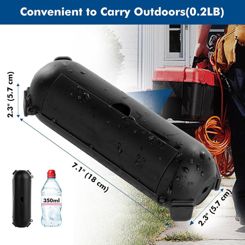 Restmo 2 Pack Compact Outdoor Extension Cord Cover, IP44 Waterproof Box for Outdoor Plugs and Electrical Connections