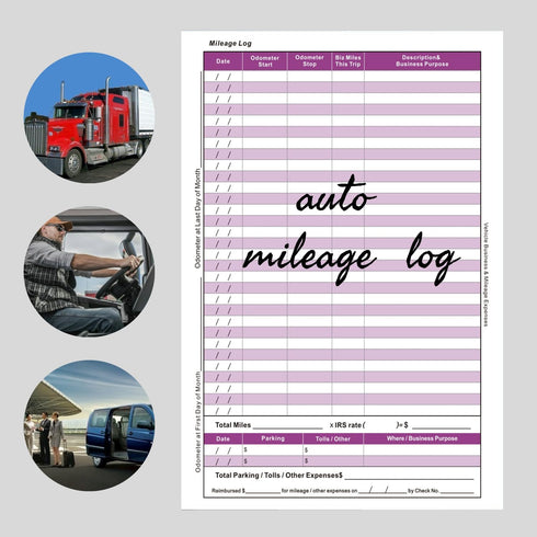 Receipts Envelope Organizer, Expense Envelope for Auto Mileage and Business Expense Tracker, 12 Pack (Purple)