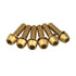 Titanium Ti Allen Hex M5x16 18mm Tapered Head Bolt with Washer, Pack of 6 (Gold)