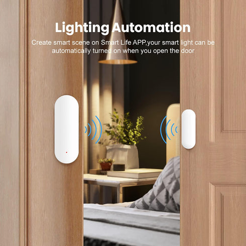 WiFi Door Sensor, Smart Window Contact Sensor, App Alerts, Compatible with Alexa Google Assistant