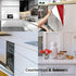 TANONE White Wallpaper, 17.7" X 118", Peel and Stick Countertop Glossy Self Adhesive Vinyl Film for Kitchen
