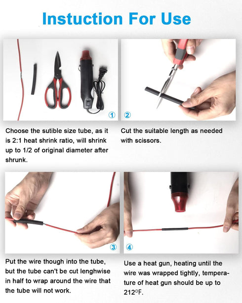 MILAPEAK 650 PCS Heat Shrink Tubing Kit, UL Approved Heat Shrink Tube Wire Wrap, 2:1 Ratio Electrical Cable Sleeve