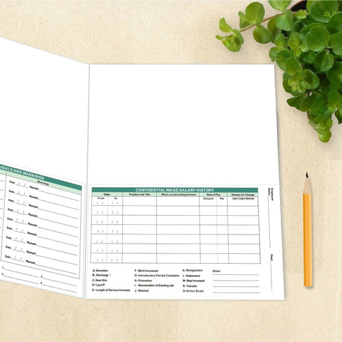 Employee File Folders (25 Pack), 9.5 x 11.5 Inch, 2 Internal Slots, Confidential & Secure, Easy to Organize