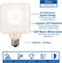 Bulb Bulb, E26 5W (50 2700K LED Cube Light, Unique Edison with Square Filament, Large Decorative Lamp, String
