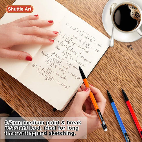 Shuttle Art 84 Pack Bulk Mechanical Pencils, 0.7mm Medium Point, HB #2 Lead, Assorted Barrels