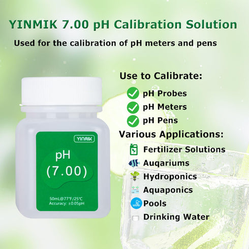 pH Meter Calibration Solution Kit (4.00, 7.00 & 10.01) with pH Electrode Storage Solution, 3 Bottles Buffer Solution