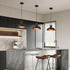 10.5 Inch 71'' 1 Pack Industrial Pendant Light, Farmhouse Small Black and Gold Chandelier, Vintage Hanging Light